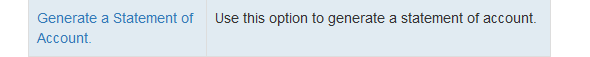 Generate a Statement of Account
